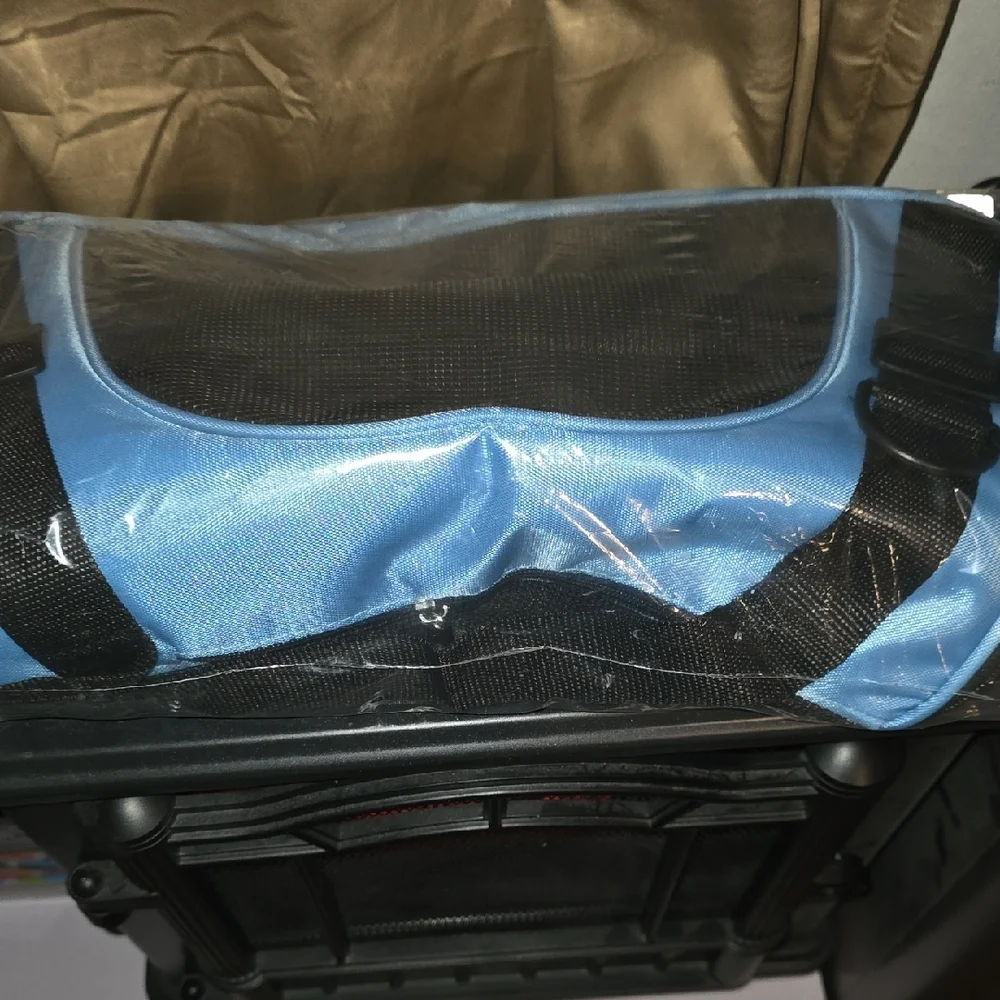 Blue and Black Pet Carrier